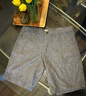 Gap Essential Khaki 10-Inch Chambray Shorts Size 34 Blue
